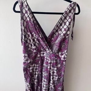 Purple pattern maxi dress (size 10)